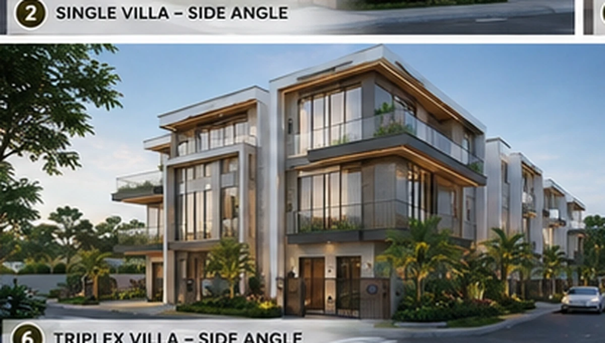 Triplex Villa – Side Angle